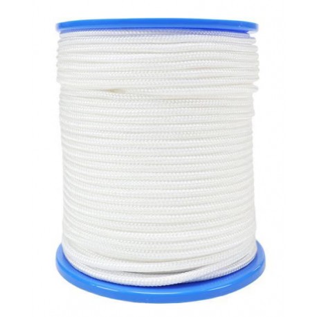 Šňůra 5mm s jádrem 100m Bílá